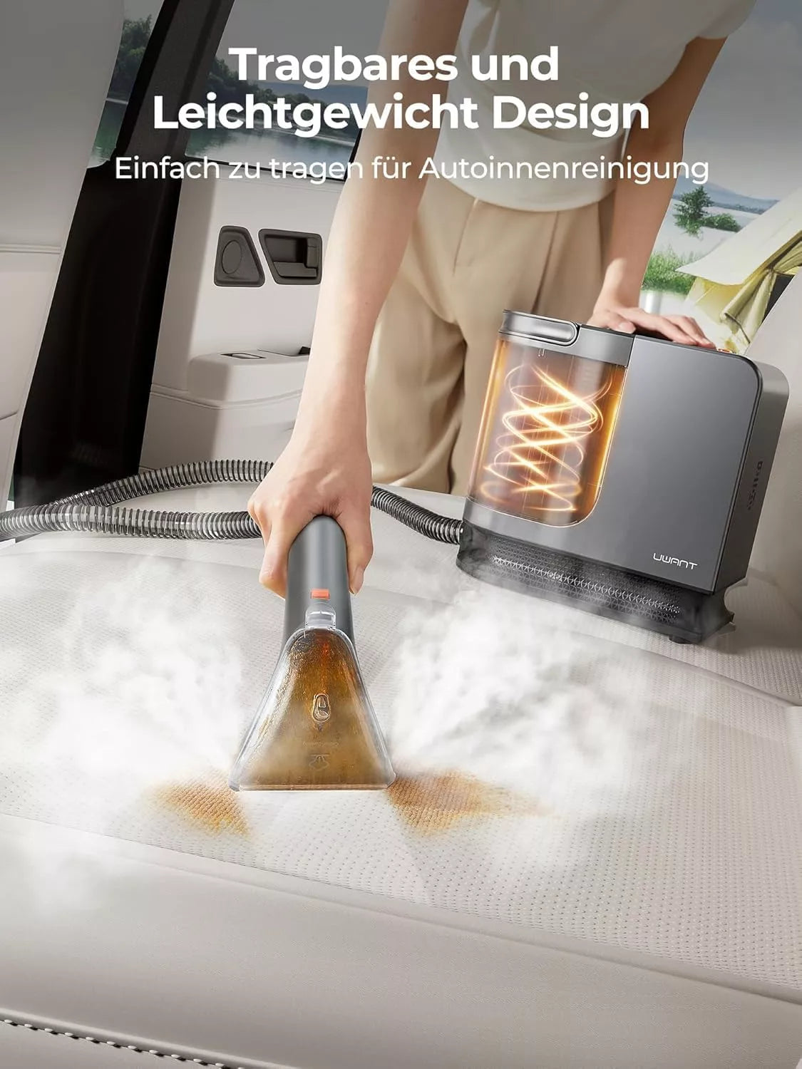 UWANT B400 Nettoyeur vapeur de tapis portable